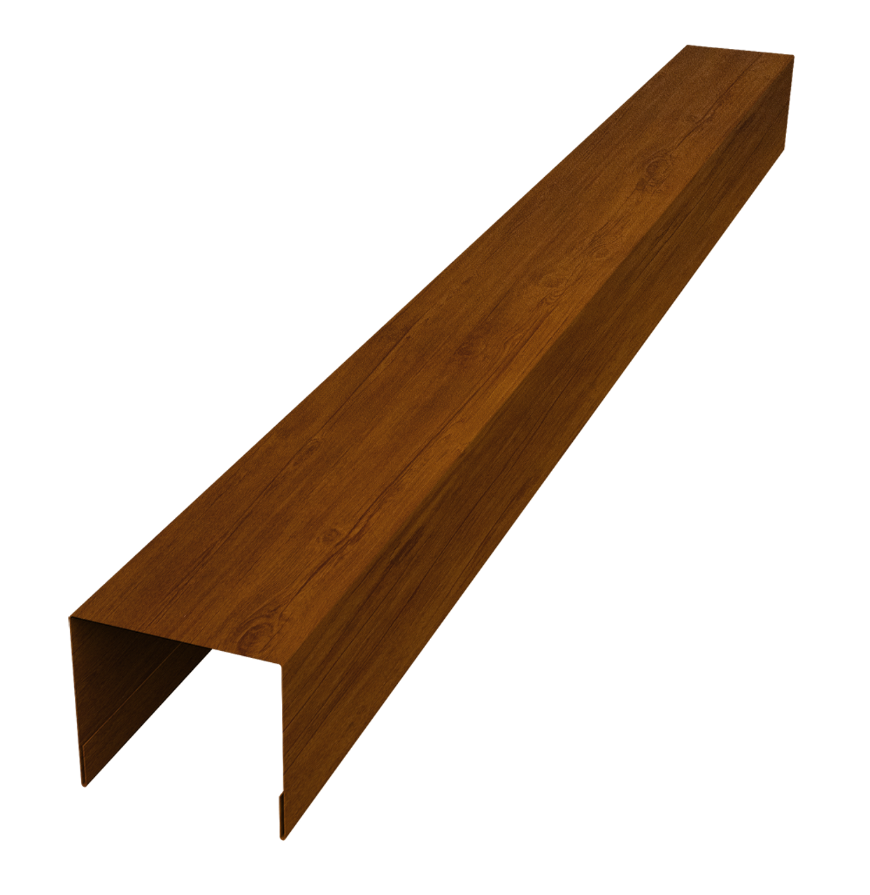 Стойка боковая крепежная для забора жалюзи Palermo 0,45 Print-double Premium Golden Wood Intense F (2,5м)