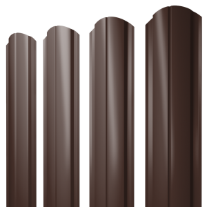 Штакетник Полукруглый Slim фигурный 0,5 PurPro RAL 8017 шоколад