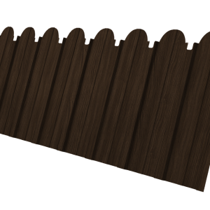 Профнастил C10A фигурный 0,45 Print Elite Coffee Wood TwinColor