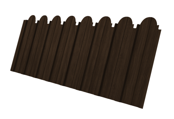 Профнастил C10A фигурный 0,45 Print Elite Coffee Wood TwinColor