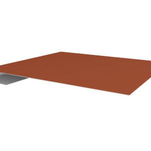 Планка завершающая 0,5 Satin Matt RAL 8004 терракота (2м)