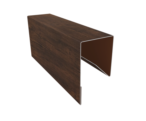 Планка П-образная заборная 17 0,4 Print Premium Cherry Wood Dark FTC (3м)