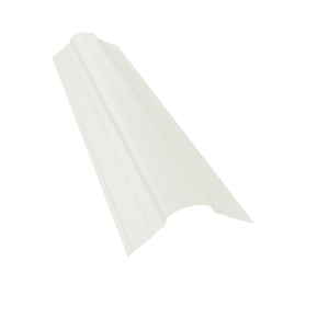 Планка конька фигурного 70x70 0,45 Drap с пленкой RAL 9003 сигнальный белый (2м)