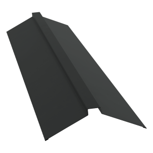 Планка конька плоского 150х40х150 0,45 PE-Double с пленкой RAL 7016 антрацитово-серый (3м)