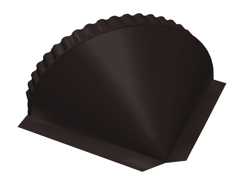 Заглушка конусная 0,5 Velur X RAL 9005 черный
