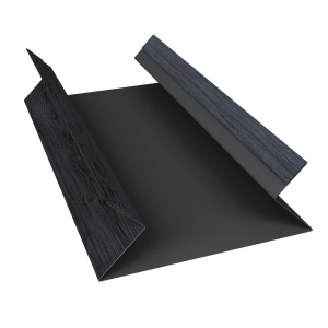 Планка угла внутреннего составная верхняя 0,45 Print Premium Grey Wood TwinColor (3м)