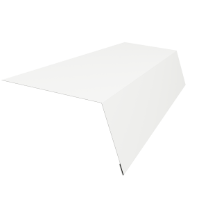 Планка карнизная для мягкой кровли 100х65 0,45 PE с пленкой RAL 9003 сигнальный белый (3м)