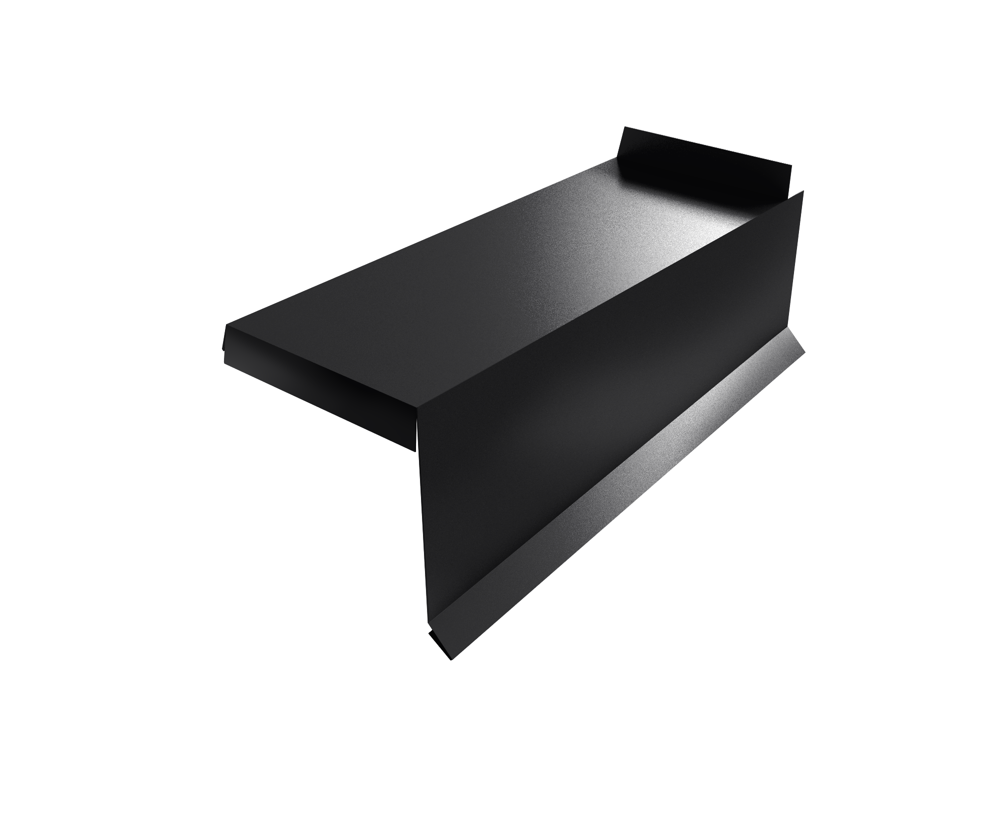 Планка торцевая сегментная Квадро профи Правая 0,5 PurPro Matt 275 RAL 9005 черный