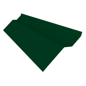 Планка примыкания внакладку Фартук S6 пристенный накладной 0,5 Satin с пленкой RAL 6005 зеленый мох (2м)