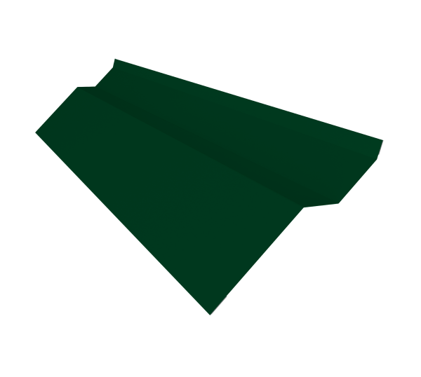 Планка примыкания внакладку Фартук S6 пристенный накладной 0,5 Satin с пленкой RAL 6005 зеленый мох (2м)