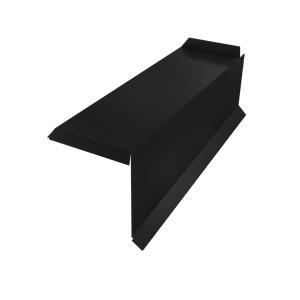 Планка торцевая сегментная 30мм Правая 0,5 Satin Matt TX RAL 9005 черный