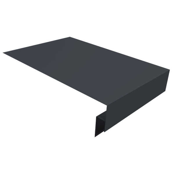 Планка околооконная сложная Кликфальц Pro 0,45 Drap-double TX RAL 7024 мокрый асфальт (3м)