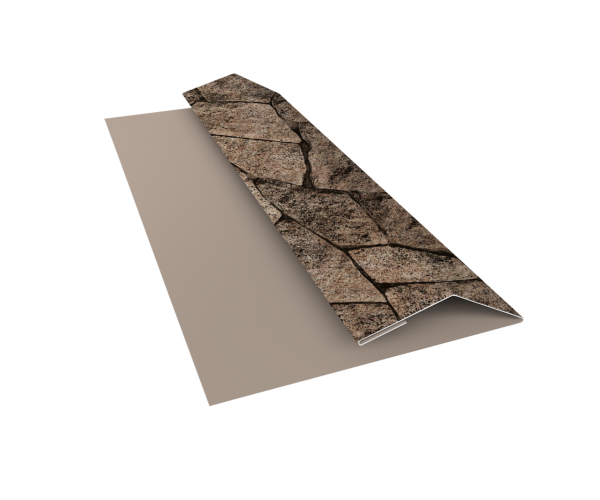 Планка финишная Блок-Хаус new Grand Line 0,45 Print Elite King Stone TwinColor (3м)