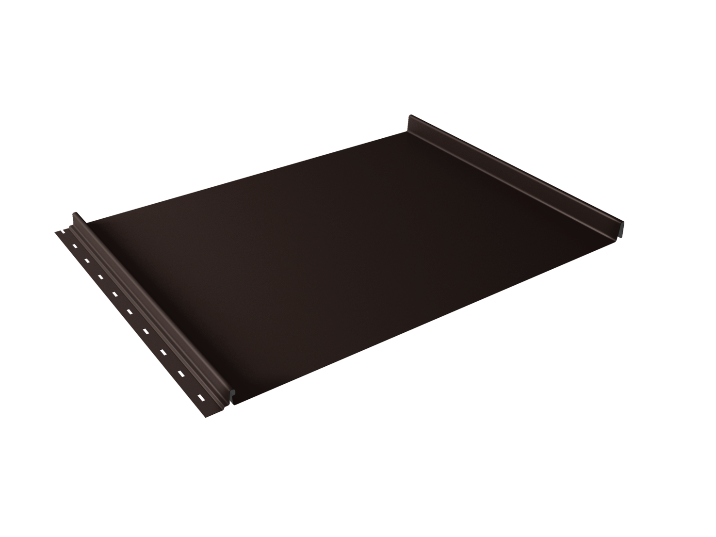 Кликфальц Grand Line 0,5 GreenCoat Pural BT с пленкой на замках RR 887 шоколадно-коричневый (RAL 8017 шоколад)