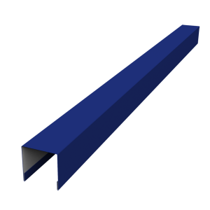 Планка вертикальная лицевая для забора жалюзи Palermo 0,45 PE RAL 5002 ультрамариново-синий (3м)