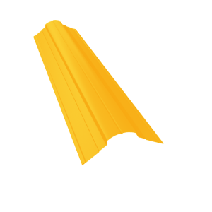 Планка конька фигурного 70x70 0,45 PE с пленкой RAL 1018 цинково-желтый (2м)