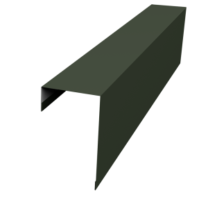 Планка торцевая фасадная фальц 65мм 0,5 Satin Matt TX RAL 6020 хромовая зелень (3м)