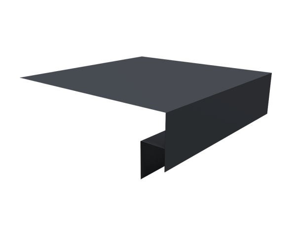 Планка околооконная сложная Экобрус Grand Line 250х50х25 0,4 PE-Double с пленкой RAL 7024 мокрый асфальт (2м)
