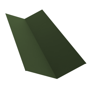 Планка ендовы верхней 145х145 0,5 Satin Matt TX RAL 6020 хромовая зелень (3м)