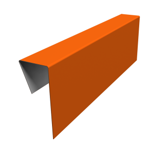Планка приемная оконная фибросайдинга 0,45 PE с пленкой RAL 2004 оранжевый (2м)