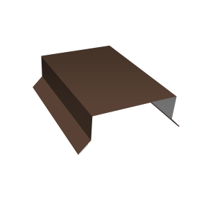 Парапетная крышка прямая 125мм 0,5 PE с пленкой RAL 8017 шоколад (2,5м)