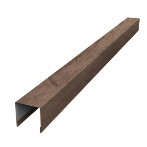 Планка вертикальная лицевая для забора жалюзи Palermo 0,45 Print Premium Almond Wood Fresh (3м)