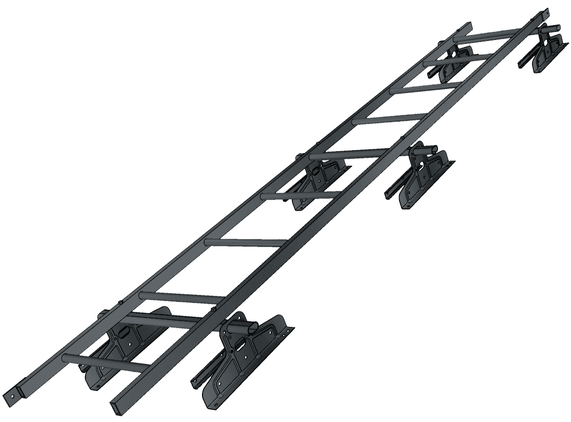Лестница кровельная под фальц RAL 7016 (3м)