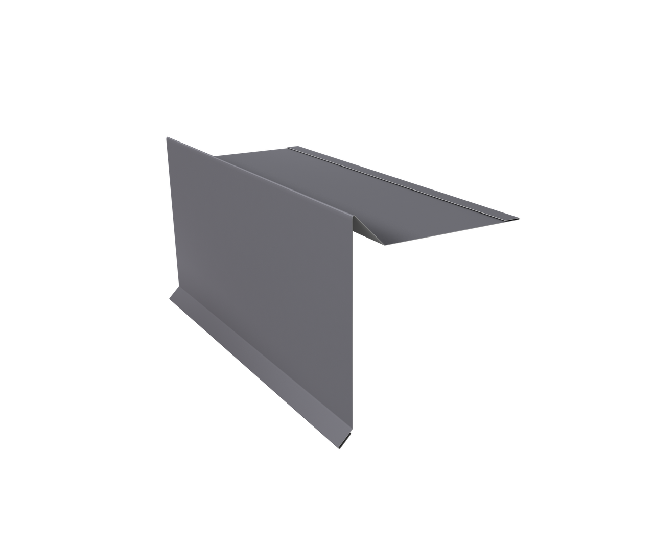 Планка ветровая с отгибом для мягкой кровли 100х20х70 0,45 PE с пленкой RAL 7004 сигнальный серый (2м)