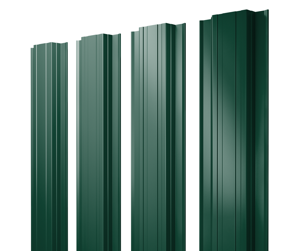 Штакетник Прямоугольный с прямым резом 0,45 Drap TR RAL 6005 зеленый мох