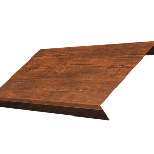 Ламель обратная стартовая/финишная забора жалюзи Texas 50мм для калиток и ворот (с заполнением ламелями 150) 0,45 Print-Double Premium с пленкой Cherry Wood Dark F