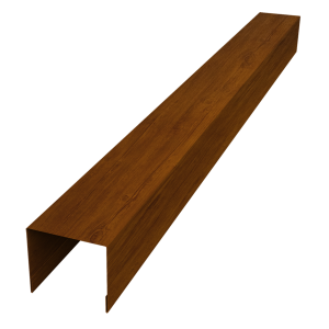 Стойка боковая крепежная для забора жалюзи Palermo 0,45 Print-double Premium Golden Wood Intense F (1,8м)