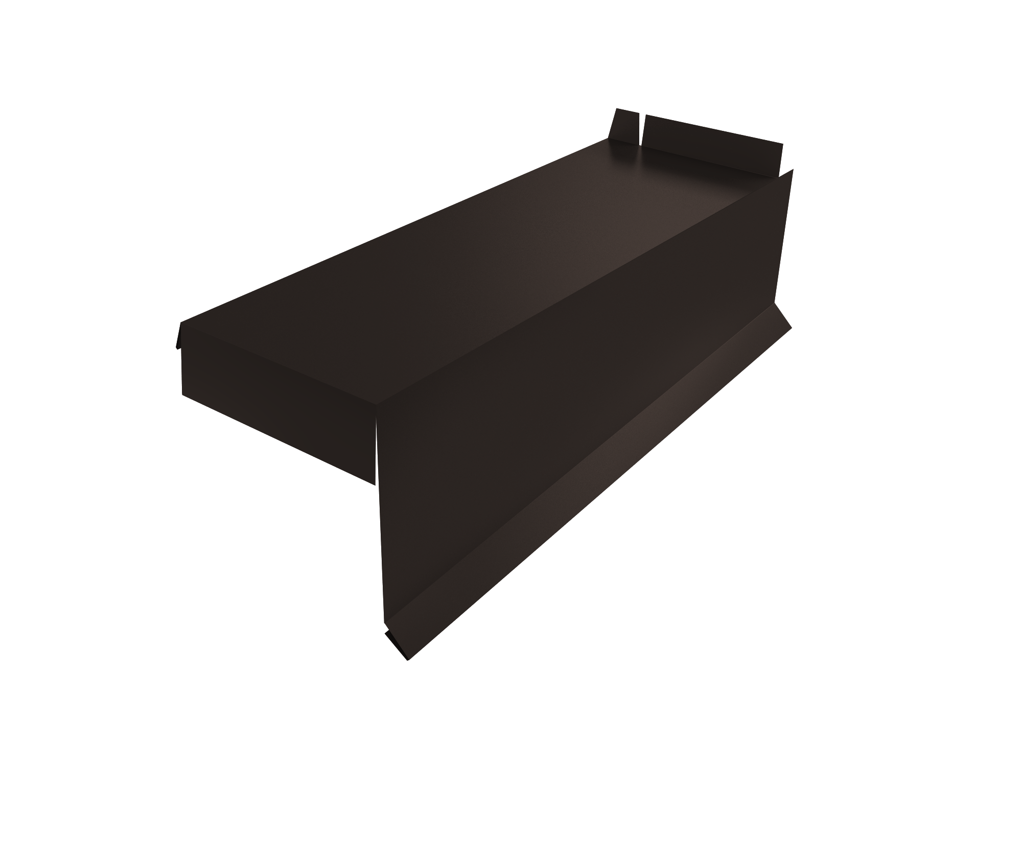 Планка торцевая сегментная Квадро профи Правая стартовая 0,45 Drap TR RR 32 темно-коричневый