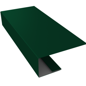 J-Профиль 18мм 0,5 Satin с пленкой RAL 6005 зеленый мох (3м)