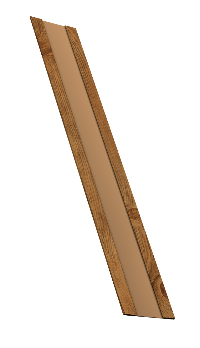 Крепежная планка жалюзи Milan, Milan Slim, Tokyo 0,45 Print Elite Golden Wood TwinColor (2,5м)