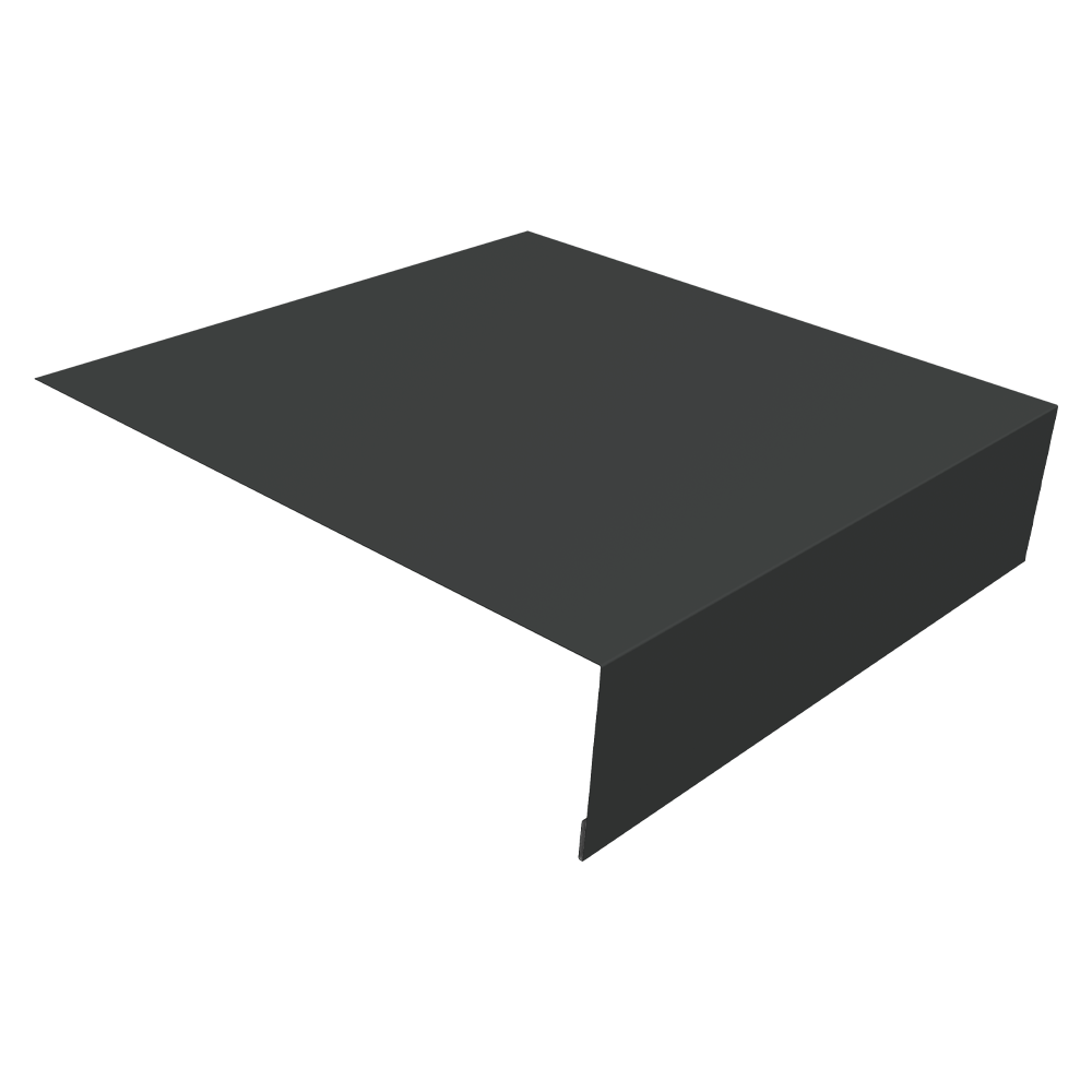 Планка околооконная простая 200х75 0,45 PE с пленкой RAL 7016 антрацитово-серый (2м)