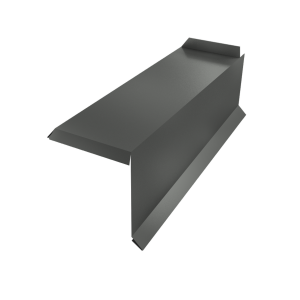 Планка торцевая сегментная 20мм Правая 0,45 PE с пленкой RAL 7005 мышино-серый