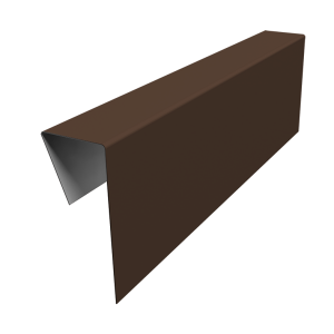 Планка приемная оконная фибросайдинга 0,5 Satin Matt RAL 8017 шоколад (3м)