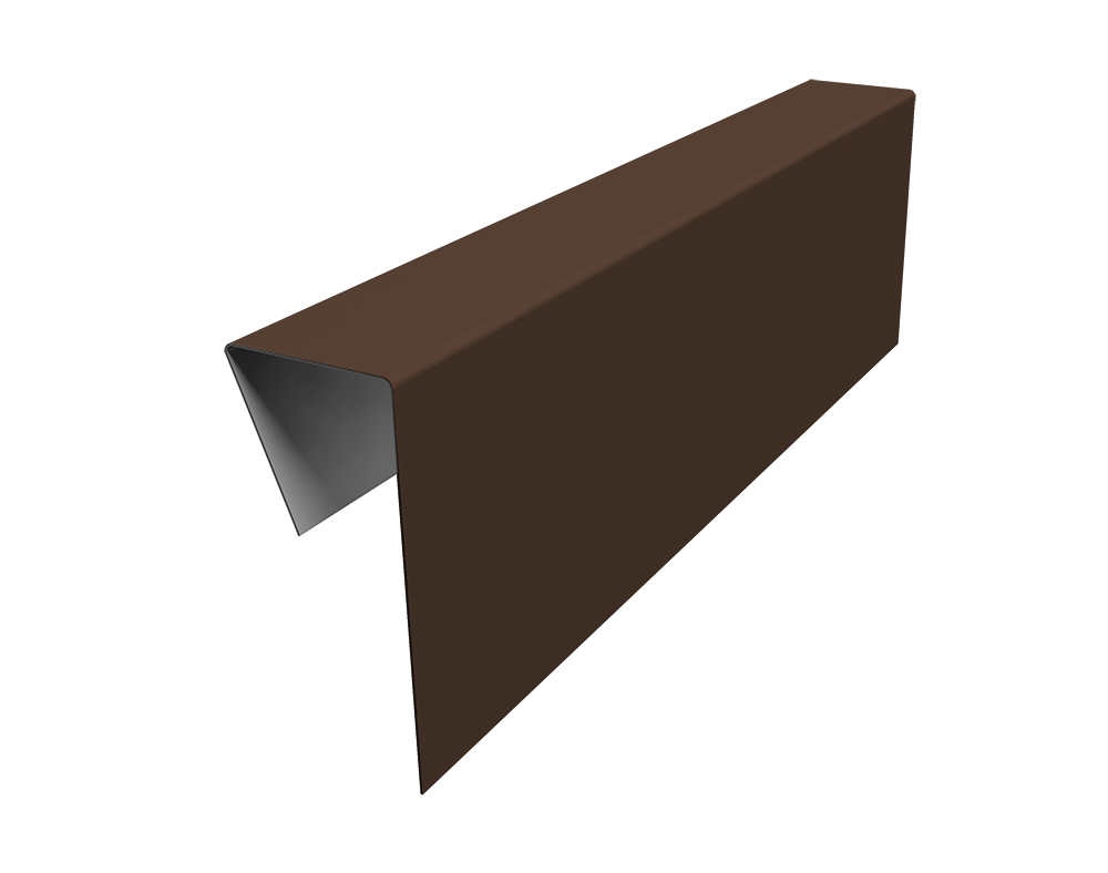 Планка приемная оконная фибросайдинга 0,5 Satin Matt RAL 8017 шоколад (3м)