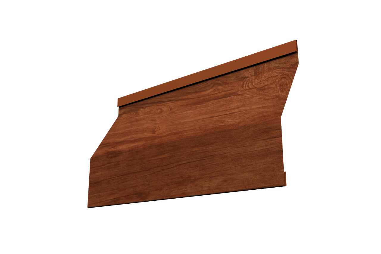 Ламель забора жалюзи Milan Slim 0,45 Print Elite с пленкой Rowan TwinColor