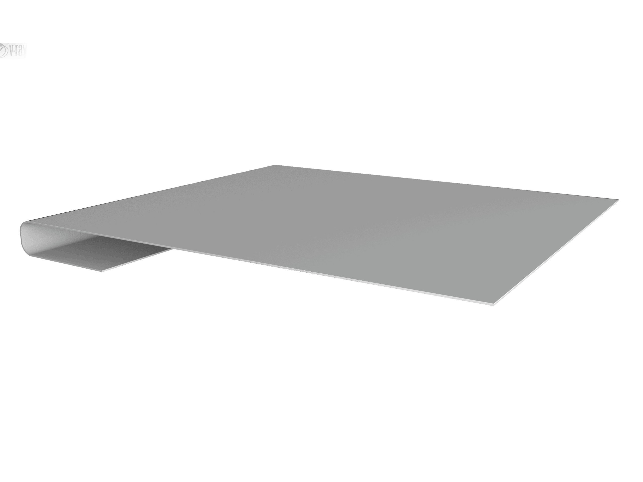 Планка завершающая 0,5 Satin с пленкой RAL 9006 бело-алюминиевый (2м)