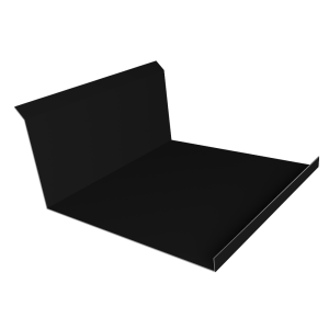 Планка примыкания нижняя 20х122х260х15 0,45 PE-Double с пленкой RAL 9005 черный (3м)