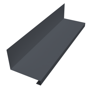 Планка примыкание нижнее к трубе для Кликфальц Pro 0,4 PE-Double с пленкой RAL 7024 мокрый асфальт (2м)