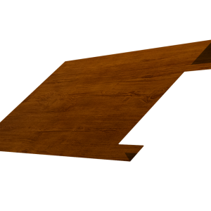 Ламель лицевая 150 забора жалюзи Texas 0,45 Print-Double Premium с пленкой Golden Wood Intense F