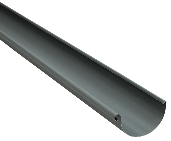 Желоб полукруглый GL PU Matt 125 мм 3 м RAL 7024 мокрый асфальт