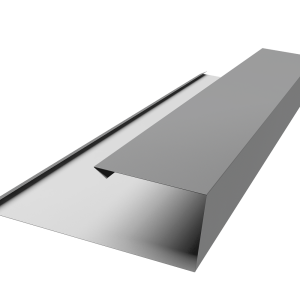 Планка торцевая страховочная 0,45 PE с пленкой RAL 9006 бело-алюминиевый (2м)