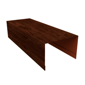 Крышка для забора из сайдинга (Квадро брус, Вертикаль) 0,45 Print Elite Cherry Wood TwinColor (2,54м)