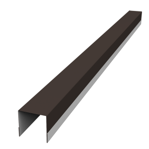 Планка вертикальная обратная для забора жалюзи Palermo 0,45 Drap ST RR 32 темно-коричневый (2,5м)