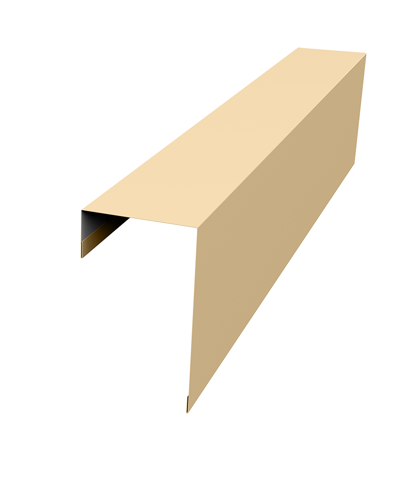 Планка торцевая фасадная фальц 65мм 0,45 PE с пленкой RAL 1014 слоновая кость (2м)