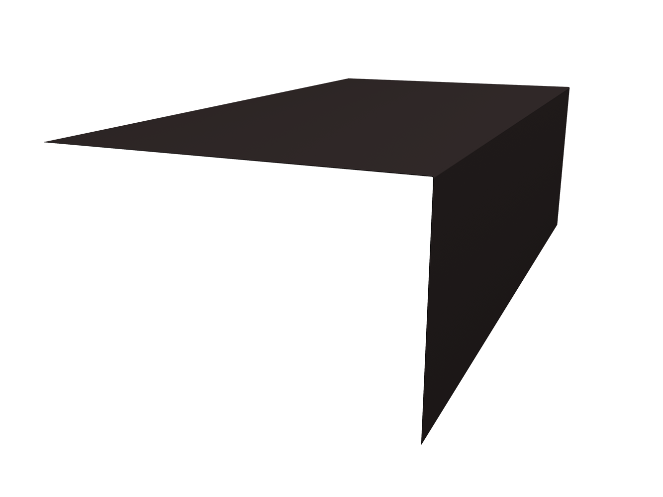 Планка околооконная фальц 0,45 Drap TX RAL 9005 черный (3м)