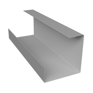 Планка угла внутреннего составная нижняя 0,5 Satin с пленкой RAL 9006 бело-алюминиевый (2м)